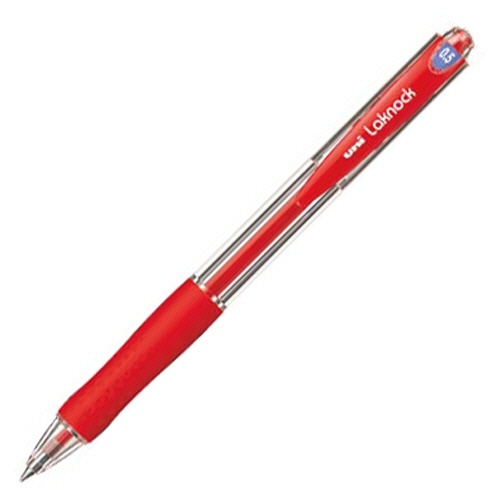 三菱鉛筆　油性ボールペン　ＶＥＲＹ楽ノック　極細　０．５ｍｍ　赤　ＳＮ１０００５．１５　１セット（１０本）1