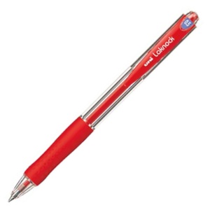 三菱鉛筆　油性ボールペン　ＶＥＲＹ楽ノック　極細　０．５ｍｍ　赤　ＳＮ１０００５．１５　１セット（１０本）1
