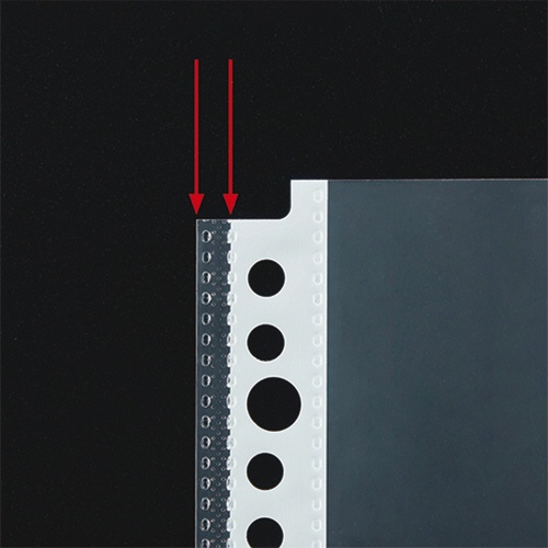 ＴＡＮＯＳＥＥ　書類がたくさん入るクリアファイル用リフィル　Ａ４タテ　２・４・３０穴　０．０８ｍｍ　１セット（１０００枚：１００枚×１０パック）4