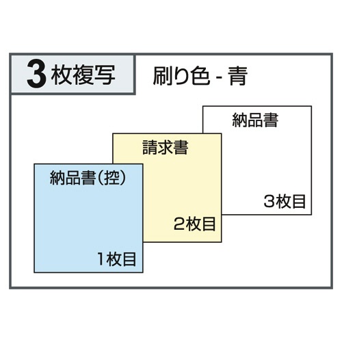 ヒサゴ　納品書　インボイス対応（単独税率記載）　Ｂ６ヨコ　３枚複写　５０組　ＢＳ６３５ＴＳ　１セット（１０冊）5