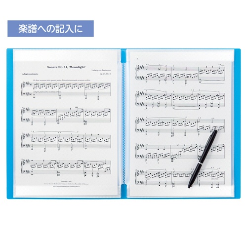 リヒトラブ　ＣＵＢＥ　ＦＩＺＺ　書き込めるクリヤーブック　Ａ４タテ　２０ポケット　ベージュ　Ｎ－６００５－１６　１セット（１０冊）3