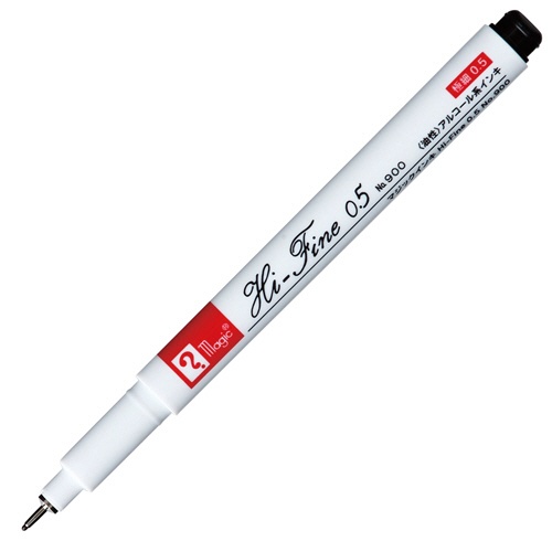寺西化学　油性マーカー　マジックインキ　Ｈｉ－Ｆｉｎｅ　０．５　Ｎｏ．９００　黒　Ｍ９００Ｒ－Ｔ１　１セット（１０本）1