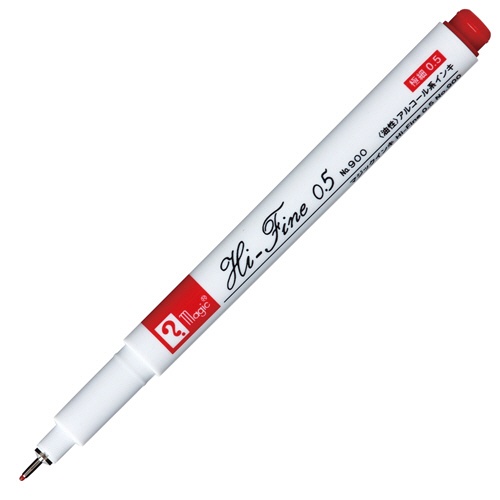 寺西化学　油性マーカー　マジックインキ　Ｈｉ－Ｆｉｎｅ　０．５　Ｎｏ．９００　赤　Ｍ９００Ｒ－Ｔ２　１セット（１０本）1