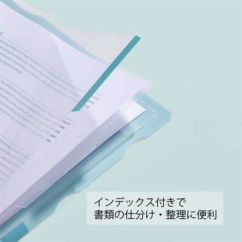 キングジム　カラーセレクション　スーパーハードホルダー　３山インデックス（マチ付）　Ａ４タテ　黄　ＣＮ７６５－Ｙ　１セット（５枚）2