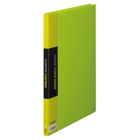 キングジム　クリアーファイル　カラーベース　Ａ４タテ　２０ポケット　背幅１４ｍｍ　黄緑　１３２Ｃ　１セット（１０冊）