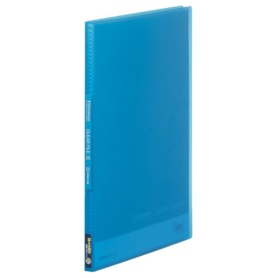 キングジム　シンプリーズ　クリアーファイル（透明）　Ａ４タテ　２０ポケット　背幅１２ｍｍ　青　１８６ＴＳＰ　１セット（１０冊）