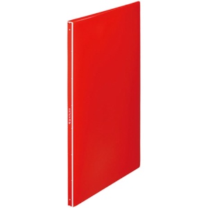 キングジム　クリアーファイル　ヒクタス（透明）　Ａ４タテ　２０ポケット　背幅１１ｍｍ　赤　７２８１Ｔアカ　１セット（５冊）1