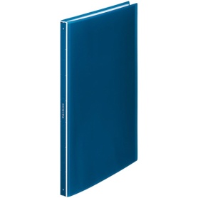 キングジム　クリアーファイル　ヒクタス（透明）　Ａ４タテ　４０ポケット　背幅１５ｍｍ　青　７２８１ＴＷアオ　１セット（５冊）