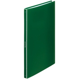 キングジム　クリアーファイル　ヒクタス（透明）　Ａ４タテ　４０ポケット　背幅１５ｍｍ　緑　７２８１ＴＷミト　１セット（５冊）