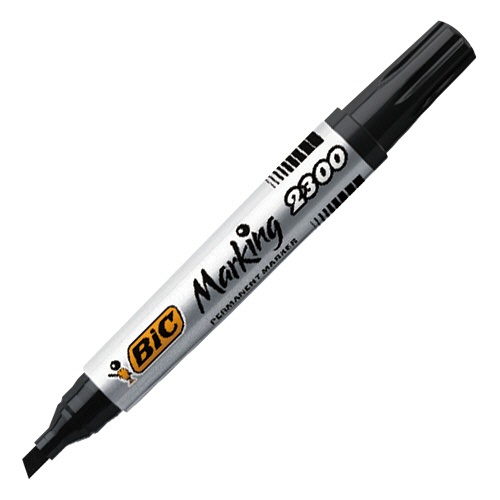ＢＩＣ　油性マーカー　パーマネントマーカー　ＥＣＯ　２３００　黒　ＰＭ２３００－ＢＬＫ１Ｐ　１セット（１２本）1