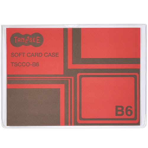 ＴＡＮＯＳＥＥ　ソフトカードケース　Ｂ６　透明　再生オレフィン製　１セット（２０枚）1
