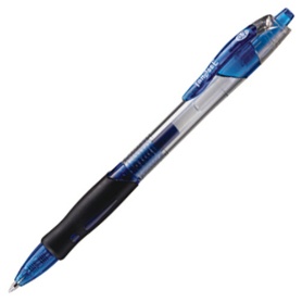 ＴＡＮＯＳＥＥ　ノック式ゲルインクボールペン　スリム　０．７ｍｍ　青　１セット（１０本）