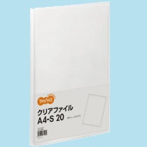 ＴＡＮＯＳＥＥ　クリアファイル　Ａ４タテ　２０ポケット　背幅１４ｍｍ　クリア　１セット（８０冊）1