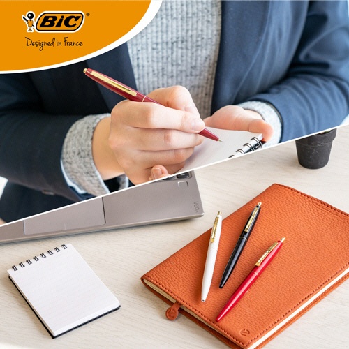 ＢＩＣ　油性ボールペン　クリックゴールド　０．５ｍｍ　黒　（軸色　イエロー）　ＣＦＣＧＹＬＷ０５ＢＬＫＪ　１セット（１２本）5