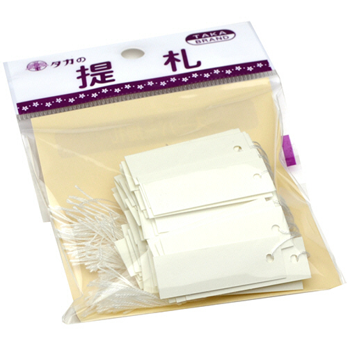 楽天市場】ササガワ スーパー提札(糸付)ミルキーホワイト 12