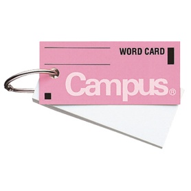 コクヨ　キャンパス　単語カード　中　ピンク　タン－１０１Ｐ　１セット（１０冊）