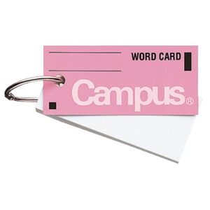 コクヨ　キャンパス　単語カード　中　ピンク　タン－１０１Ｐ　１セット（１０冊）1