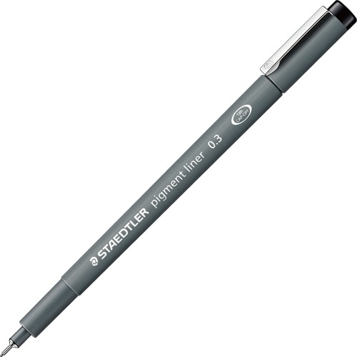 ステッドラー　ピグメントライナー　０．３ｍｍ　黒　３０８　０３－９　１セット（１０本）1