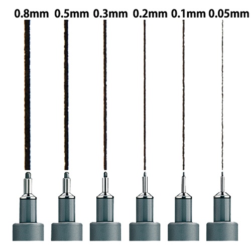 ステッドラー　ピグメントライナー　０．５ｍｍ　黒　３０８　０５－９　１セット（１０本）3