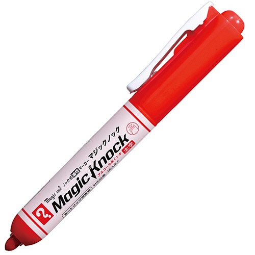 寺西化学　ノック式油性マーカー　マジックノック　太字　赤　ＭＫＦＰ－Ｔ２　１セット（１０本）1
