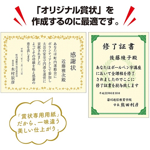ササガワ　タカ印　手作り賞状作成用紙　クリーム　Ａ３　１０－１９６９　１セット（５０枚：１０枚×５パック）3