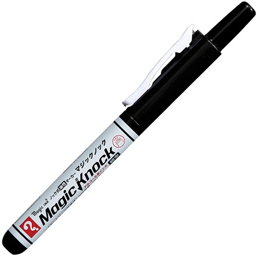 寺西化学　ノック式油性マーカー　マジックノック　細字　黒　ＭＫＨＰ－Ｔ１　１セット（１０本）2