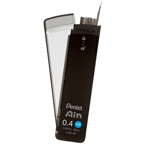 ぺんてる　シャープペン替芯　ぺんてるアイン　０．４ｍｍ　ＨＢ　Ｃ２８４－ＨＢ　１セット（３００本：３０本×１０個）2