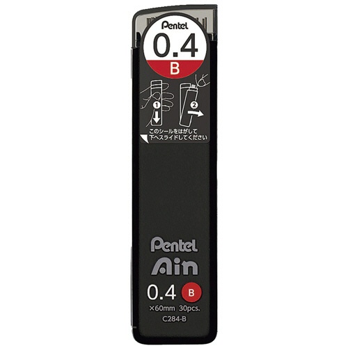 ぺんてる　シャープペン替芯　ぺんてるアイン　０．４ｍｍ　Ｂ　Ｃ２８４－Ｂ　１セット（３００本：３０本×１０個）1