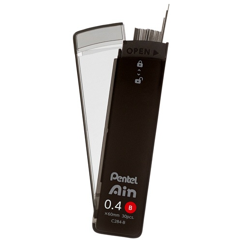 ぺんてる　シャープペン替芯　ぺんてるアイン　０．４ｍｍ　Ｂ　Ｃ２８４－Ｂ　１セット（３００本：３０本×１０個）2