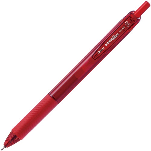 ぺんてる　ゲルインキボールペン　エナージェルエス　０．５ｍｍ　赤　ＢＬＮ１２５－Ｂ　１セット（１０本）1