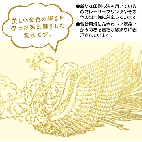 ササガワ　タカ印　ＯＡ賞状用紙　クリーム　Ａ３　ヨコ書用　１０－１０８８　１セット（１００枚：１０枚×１０パック）3