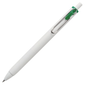 三菱鉛筆　ゲルインクボールペン　ユニボール　ワン　０．３８ｍｍ　グリーン　（軸色：オフホワイト）　ＵＭＮＳ３８．６　１セット（１０本）1