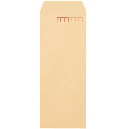 ＴＡＮＯＳＥＥ　クラフト封筒　テープ付　長４　７０ｇ／ｍ2　〒枠あり　１セット（３０００枚：１０００枚×３箱）1