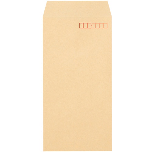 ＴＡＮＯＳＥＥ　クラフト封筒　テープ付　長３　７０ｇ／ｍ2　〒枠あり　１セット（３０００枚：１０００枚×３箱）1