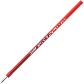 ゼブラ　エマルジョンボールペン替芯　ＳＮＣ－０．５芯　赤　ＲＳＮＣ５－Ｒ　１セット（１０本）