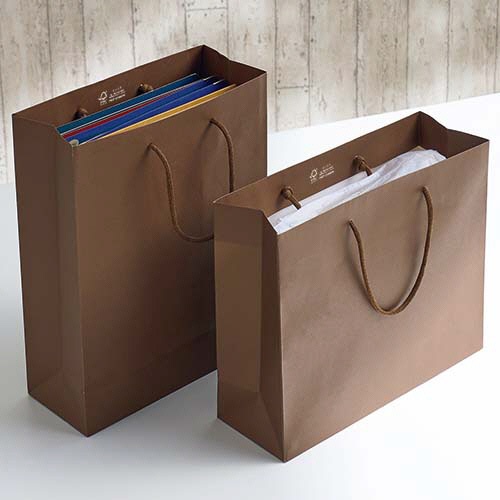 丸玉工業　ジーナス　クラフトエンボスバッグ　Ｍ－Ｗ　ブラウン　１セット（１０枚）3