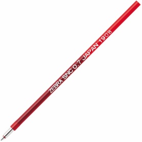 ゼブラ　エマルジョンボールペン替芯　ＳＮＣ－０．７芯　赤　ＲＳＮＣ７－Ｒ　１セット（１０本）