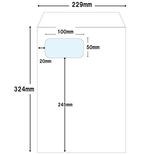 ウィズプリント　角２０窓付封筒　地紋付　オリンパス８５ｇ　テープ付　１セット（５００枚：１００枚×５パック）3