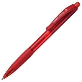 ＴＡＮＯＳＥＥ　ノック式油性ボールペン（なめらかインク）　０．７ｍｍ　赤　１セット（１０本）
