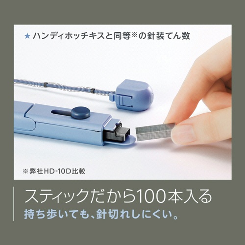 マックス　スティック型ホッチキス　モティック　１０枚とじ　ネイビーブルー　ＨＤ－１０ＳＫ／ＮＢ　１セット（５個）7