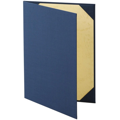 美濃商会　証書ファイル　パッドなし　Ａ４大　Ａタイプ　紺　９３７２－０１　１セット（１０冊）1