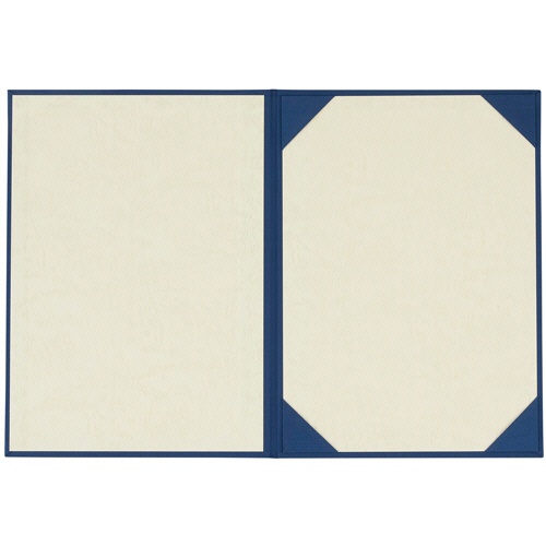 美濃商会　証書ファイル　パッドなし　Ａ４大　Ａタイプ　紺　９３７２－０１　１セット（１０冊）2