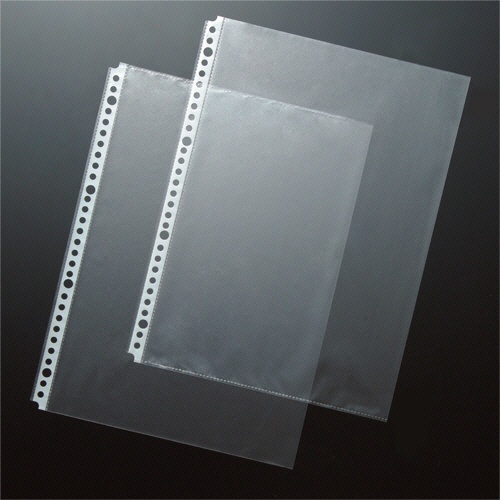 ＴＡＮＯＳＥＥ　クリアファイル用リフィル　Ａ４タテ　２・４・３０穴　エンボス加工　１セット（１０００枚：１００枚×１０パック）4