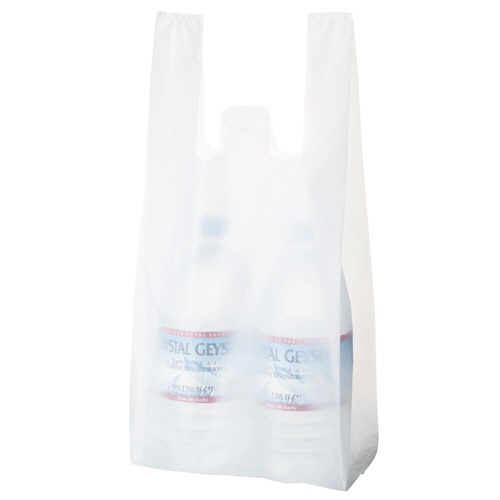 ＴＡＮＯＳＥＥ　乳白レジ袋　２５号　ヨコ２１０×タテ４８０×マチ幅１３０ｍｍ　１セット（１０００枚：１００枚×１０パック）1