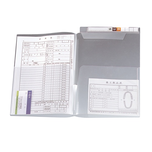 リヒトラブ　カルテフォルダー（フラップ付）ダブル（横型）　Ａ４　ＨＫ２００４　１セット（５００枚：１００枚×５箱）1