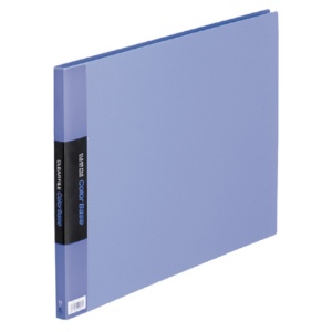 キングジム　クリアーファイル　カラーベース　Ａ３ヨコ　２０ポケット　背幅１６ｍｍ　青　１５０Ｃ　１セット（１０冊）1
