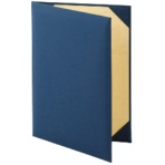 美濃商会　証書ファイル　布　Ａ４（全面Ａ３一枚用）　Ｂタイプ　紺　８２２２－０２　１セット（１０冊）
