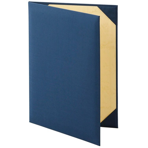 美濃商会　証書ファイル　布　Ａ４（全面Ａ３一枚用）　Ｂタイプ　紺　８２２２－０２　１セット（１０冊）1