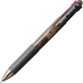 ＴＡＮＯＳＥＥ　ノック式ゲルインク３色ボールペン　０．５ｍｍ　（軸色：ブラック）　１セット（１０本）
