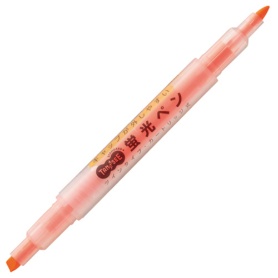 ＴＡＮＯＳＥＥ　キャップが外しやすい蛍光ペン　ツイン　オレンジ　１セット（１０本）